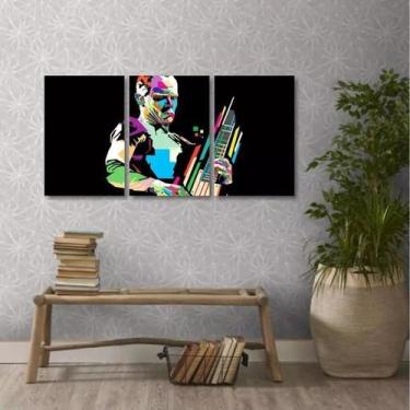 Imagem de Quadro Red Hot Chili Peppers Tela Em Tecido 3 Peças - Wall Frame