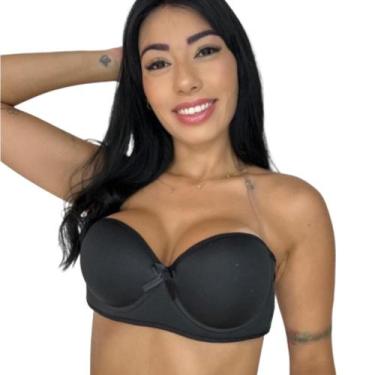 Imagem de Sutiã sem alça Feminino Com Bojo Alça De Silicone Removível Reforçado 