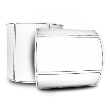 Imagem de 05 Rolos - Etiqueta Couche 80x40 - 32 Metros 8x4 Cm - Adeconex Etiquet