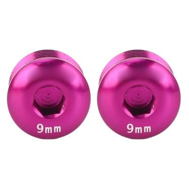 Imagem de Capas de Poeira do Pedal de Bicicleta, M 14 Alumínio de Alumínio Pedal Tamas de Parafuso de Protetor para Parafuso para Mountain Bike (Roxo)