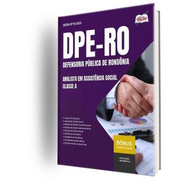 Imagem de Apostila DPE-RO  - Analista em Assistência Social - Classe A - Apostil