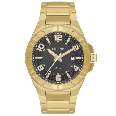 Imagem de Relógio ORIENT masculino analógico dourado preto MGSS1271 G2KX