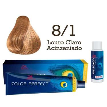 Imagem de Coloração Color Perfect 8.1 Louro Claro Acinzentado Oxidante 20 Volume