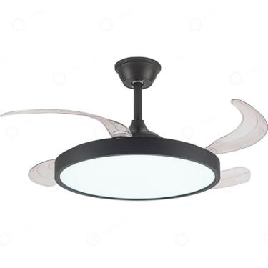 Imagem de VENTILADOR DE TETO + PLAFON LED FRESH WIND SLIM 3 CORES 36W 4 PÁS BIVOLT PRETO