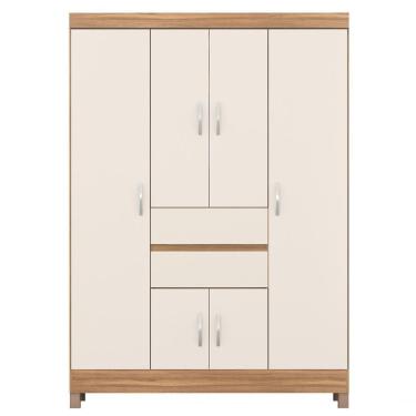 Imagem de Guarda Roupa Casal 6 Portas Com 2 Gavetas Ecom Ii Amendola Touch/off White - Demóbile