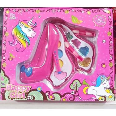 Imagem de Kit Maquiagem Infantil unicórnio estojo fashion girl play set