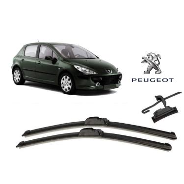 Imagem de Par De Palhetas Limpador de Parabrisa Dianteiro Peugeot 307 Ano 2004