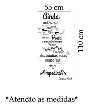 Imagem de Adesivo De Parede Frase Isaías 43:13 Mod01