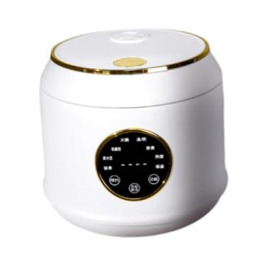 Imagem de Ｂｅｓｇａ Panela de arroz elétrico, pequeno arroz elétrico 2l multiuso antiaderente panela interna panela lenta Cerâmica Liner, Branco