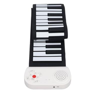 Imagem de Piano de Teclado Portátil, Piano de Teclado Com Alto Teto Com Alto -falantes 49 Chaves Rolam Mão Piano USB Carregamento de Piano Elétrico Piano Piano Dobrável para Iniciantes Aprendendo