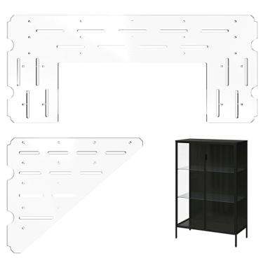 Imagem de LUVCOSY Prateleira de acrílico compatível com armário largo IKEA Rudsta - 8 mm de espessura, prateleira de acrílico transparente adequada para armário de vidro curto IKEA Rudsta, acessórios de estufa