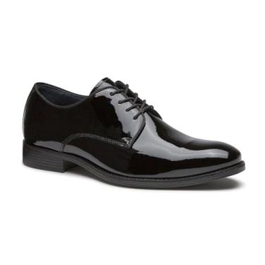 Imagem de Johnston & Murphy Sapato Oxford masculino Lewis bico liso, Patente preta, 46