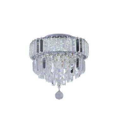 Imagem de Pendente Plafon Redondo Dueto 300 Cristal - Taschibra
