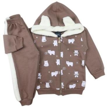Imagem de Conjunto Bebê Menino Jaqueta Urso Polar Touca Interativa PMG-Masculino