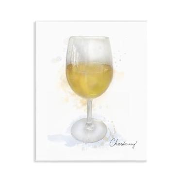 Imagem de Stupell Industries Arte moderna Chardonnay em placa de parede de vidro, design por Matthew Piotrowicz, 11 x 14