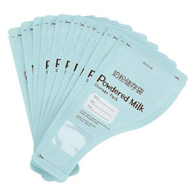 Imagem de Sacos de Armazenamento de Leite Em pó para Alimentação de Bebês à Prova de Vazamentos, 10 Sacos Transparentes, PET e Material PE para Frescor, Capacidade de 50g, Com Limpeza