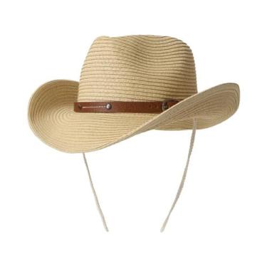 Imagem de Chapéu de Cowboy Ocidental Unissex - Aba Larga para Sol e Praia - Esti