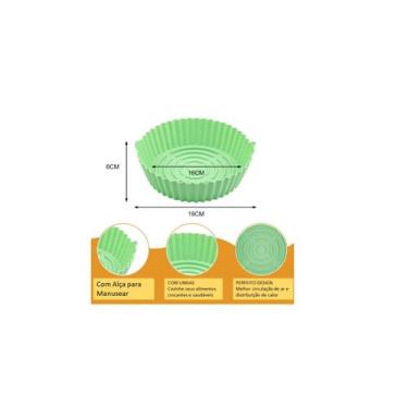 Imagem de Cesta de silicone reutilizável para cozinha air fryer e forno - KITCHE