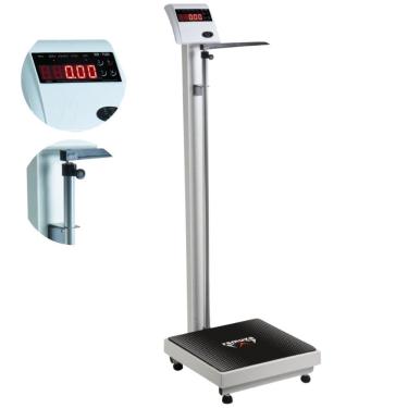 Imagem de Balança Antropométrica Digital 200kg LED 35x35 Balança Corporal Hospitalar Ramuza