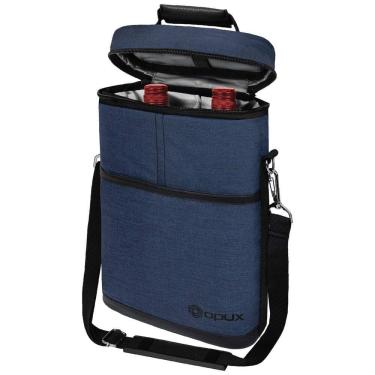 Imagem de Bolsa Térmica Para Transporte de Vinhos até 2 Garrafas, OPUX, Azul