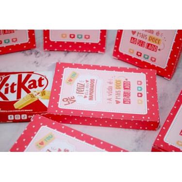 Imagem de Dia Dos Namorados- 10 Caixinhas Para Kit Kat - Romântico - Pegue e Monte