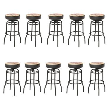 Imagem de Kit 10 Banquetas Texas Estampa Route 66 gatmagazine