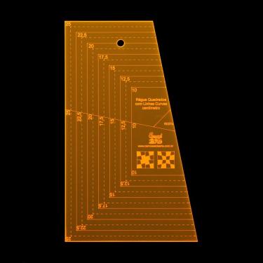 Imagem de Régua Quadrados com Linhas Curvas em Centímetros