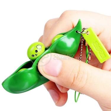 Imagem de Chaveiro Ervilha Brinquedo Anti Stress Silicone Verde