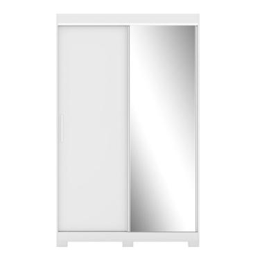 Imagem de Guarda-roupa América 2 Portas 2 Gavetas E Espelho Bartira Branco