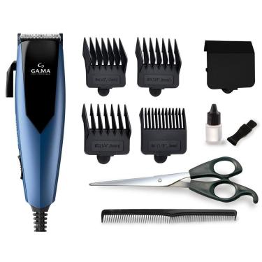 Imagem de Máquina De Cortar Cabelo Ga.Ma Italy Gm Master 4 Pentes Preto E Azul 220V