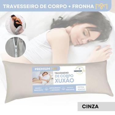 Imagem de Travesseiro de Corpo Xuxão 135x45cm Antialérgico Fibra Siliconada Conf