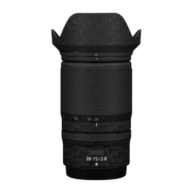 Imagem de Película protetora de lente de câmera película protetora de vinil adesivo premium para Nikon Z 28-75 mm F2.8 decalque fotográfico 28-75 2.8 (preto favo de mel)