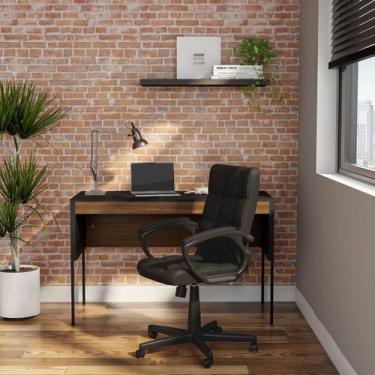 Imagem de Cadeira de Escritório Diretor Giratória Holt Preta - Mobly