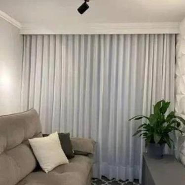 Imagem de Cortina Trilho Suiço Blackout Com Linho 5,40 X 3.00 - Bella Moda