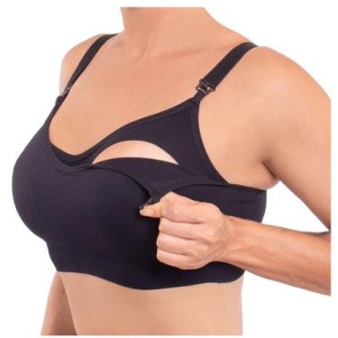 Imagem de Sutiã Amamentação Trifil 1323 Sem Bojo Abertura Frontal, Preto, 48