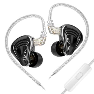Imagem de KZ Monitor intra-auricular ZSX Pro, drivers híbridos 5BA+1DD, IEM, isolamento de ruído de graves HiFi, clareza em todas as frequências, som estéreo, fones de ouvido confortáveis para engenheiros de