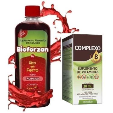 Imagem de Vitaminas Bioforzan Morango 400ml Com Complexo B 30ml - Arte Nativa