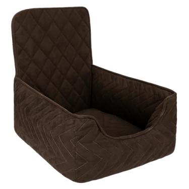 Imagem de Capa Protetora Assento Banco de Carro Pet Cama Cachorro Lavável Eco Reutilizável(Marrom Liso,P)