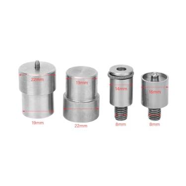 Imagem de Eacam 4pcs Silver Aço Inoxidável Snap Button Die Kits Substituição de Molde para 831, Pressione o Botão Die, Molde de Botão Snap por 12mm, 15 Mm, 21,5 Mm