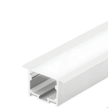 Imagem de Perfil De Led Embutir 50mm 2m P/Gesso + Fita Dupla + Fonte (Branco Neutro)