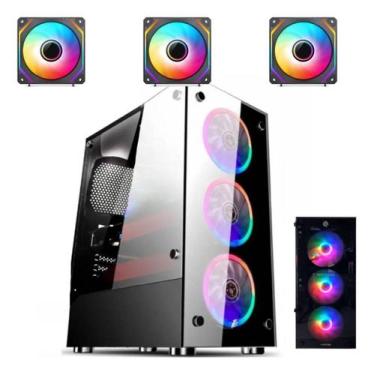 Imagem de Gabinete 1759 Pc Gamer C/ Fans Rgb Led Inclusas Vidro Temp. - Hayom