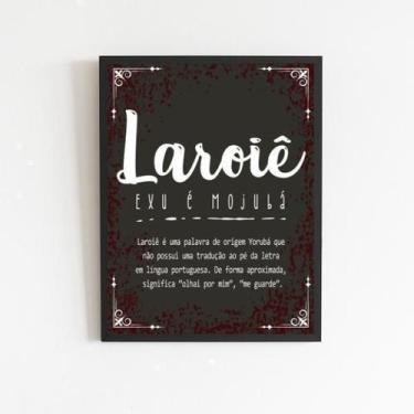 Imagem de Quadro Laroiê Significado 33X24Cm - Com Vidro Preta - Quadros On-Line