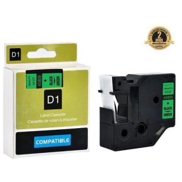 Imagem de Fita Compatível Dymo D1 45809 Verde Letra Preta 19mm - Genérica Dymo
