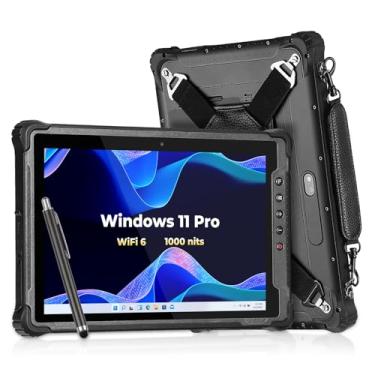 Imagem de MUNBYN Tablet Windows robusto IRT12, legível à luz solar de 1000nit, tablet resistente Wi-Fi 6, Windows 11 Pro de 10,1 polegadas, Intel N100, PC robusto de 8 GB + 128 GB, 4G LTE, GPS ao ar livre, 2025
