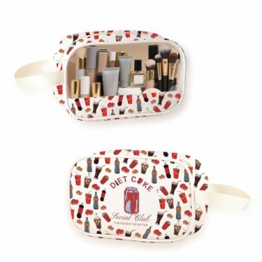 Imagem de Fizzy Diet Drink Social Club Bolsa de maquiagem transparente presente de despedida de solteira Bartender viagem de verão presente bebedor de refrigerante amante bolsa cosmética transparente, Diet Club