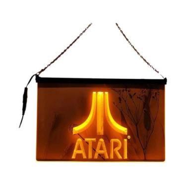 Imagem de Atari Game Logo LED Neon Sign 3D Escultura Arte De Parede Para Casa, Q