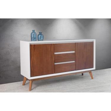 Imagem de Buffet de Madeira Madeiro 150 cm com 2 Portas e 3 Gavetas - Nobreza Mó