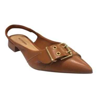 Imagem de Bottero, Scarpin Feminino Bottero Couro Salto Bloco Caramelo 354818-4 Tamanho:37;Cor:Marrom