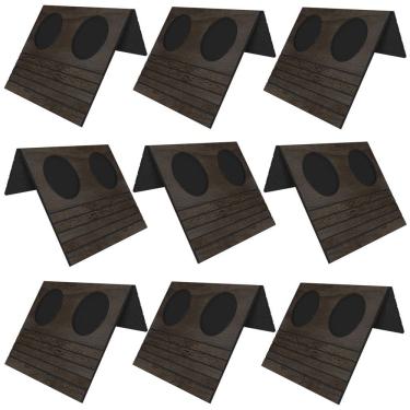 Imagem de Kit 09 Esteiras Bandeja Com Suporte Para Copos Mdf Tabaco
