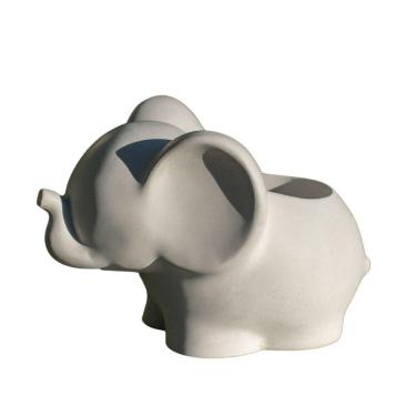 Imagem de Vaso Decorativo Elefante 12cm Cimento Artesanal Cinza
